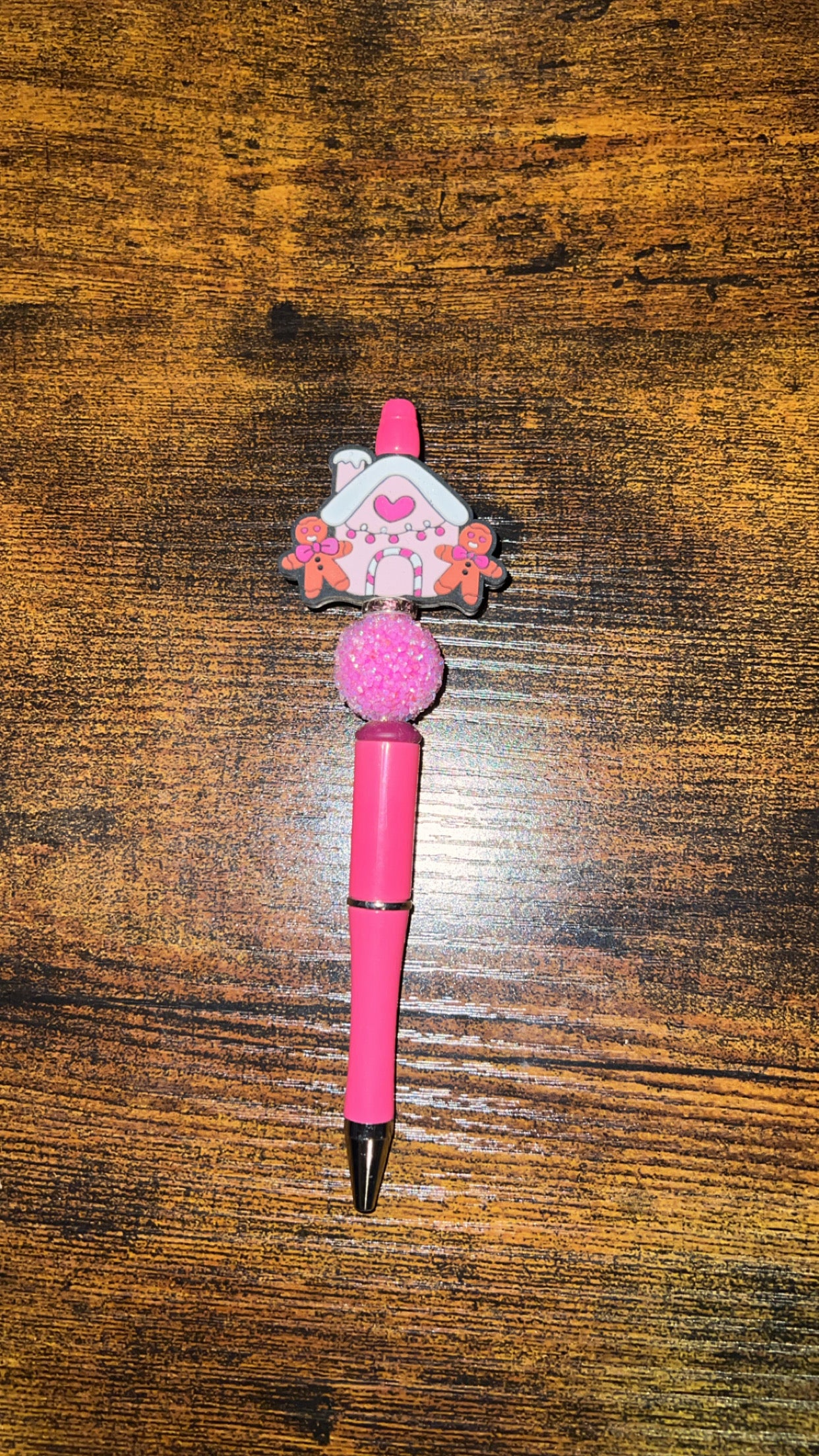 Gingerbread House - Beaded Pen