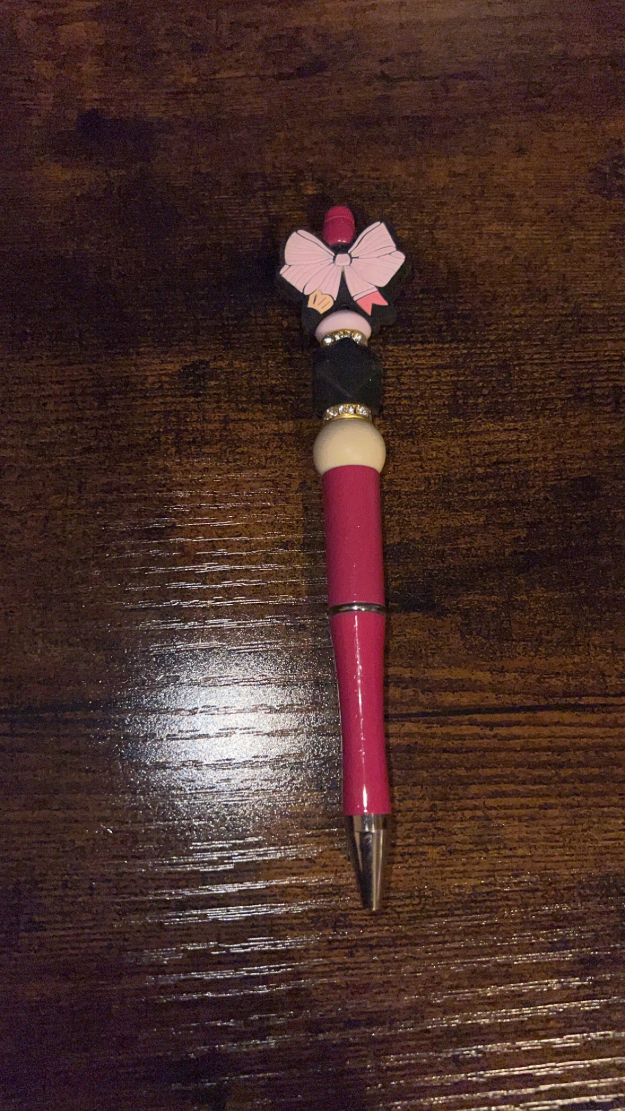 Pencil Bow - Beaded Pen