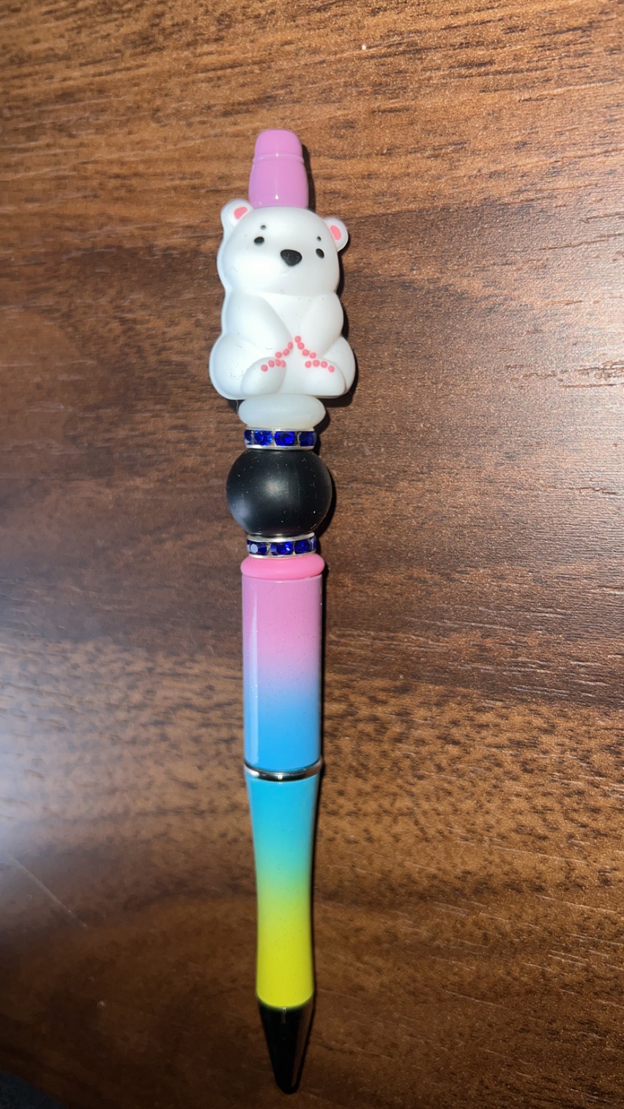 Polar Bear - Beaded Pen