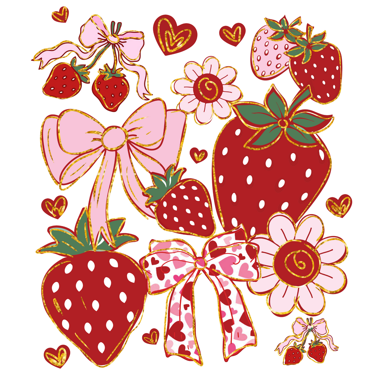Strawberry Collage - DTF Print