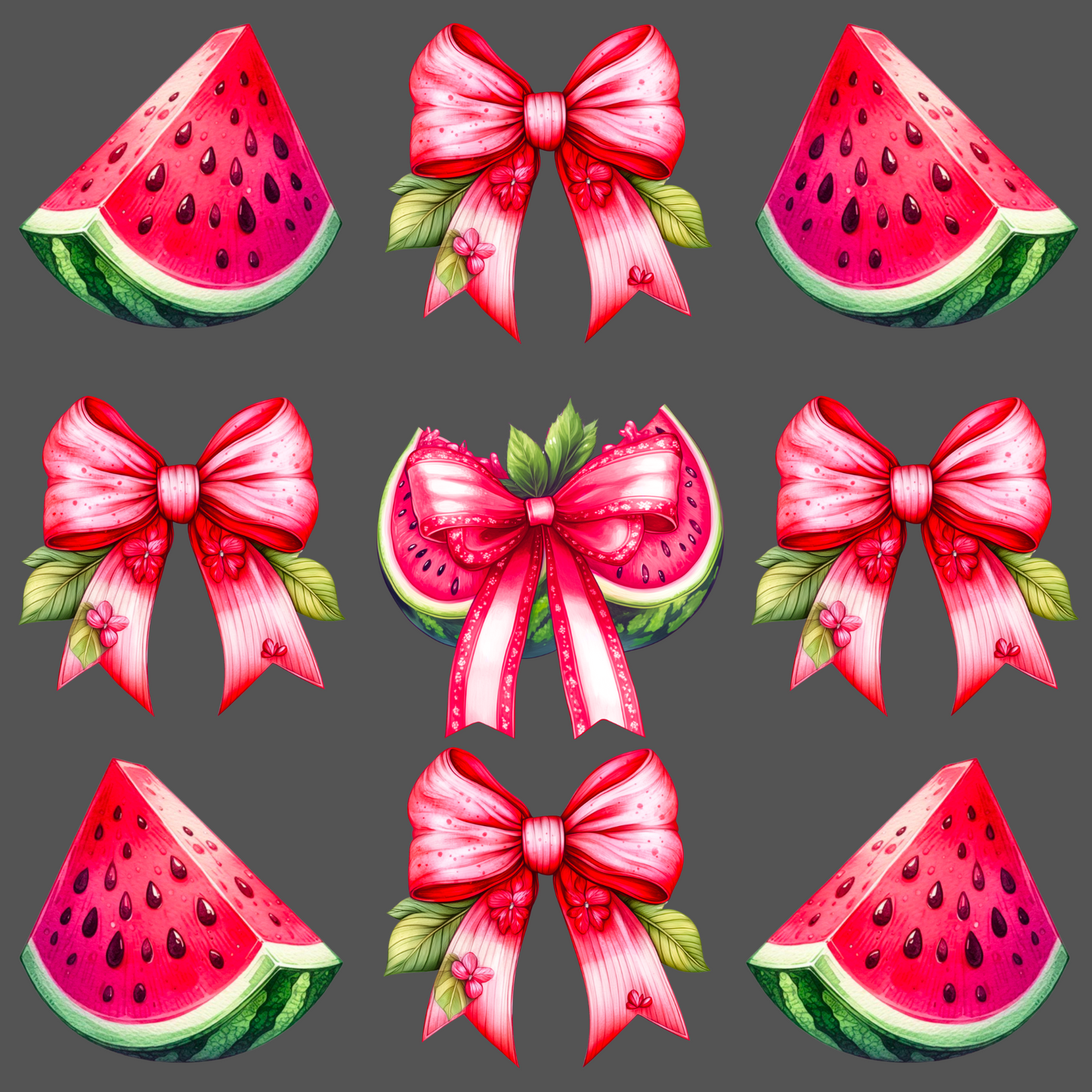 Watermelon & Bows - DTF Print