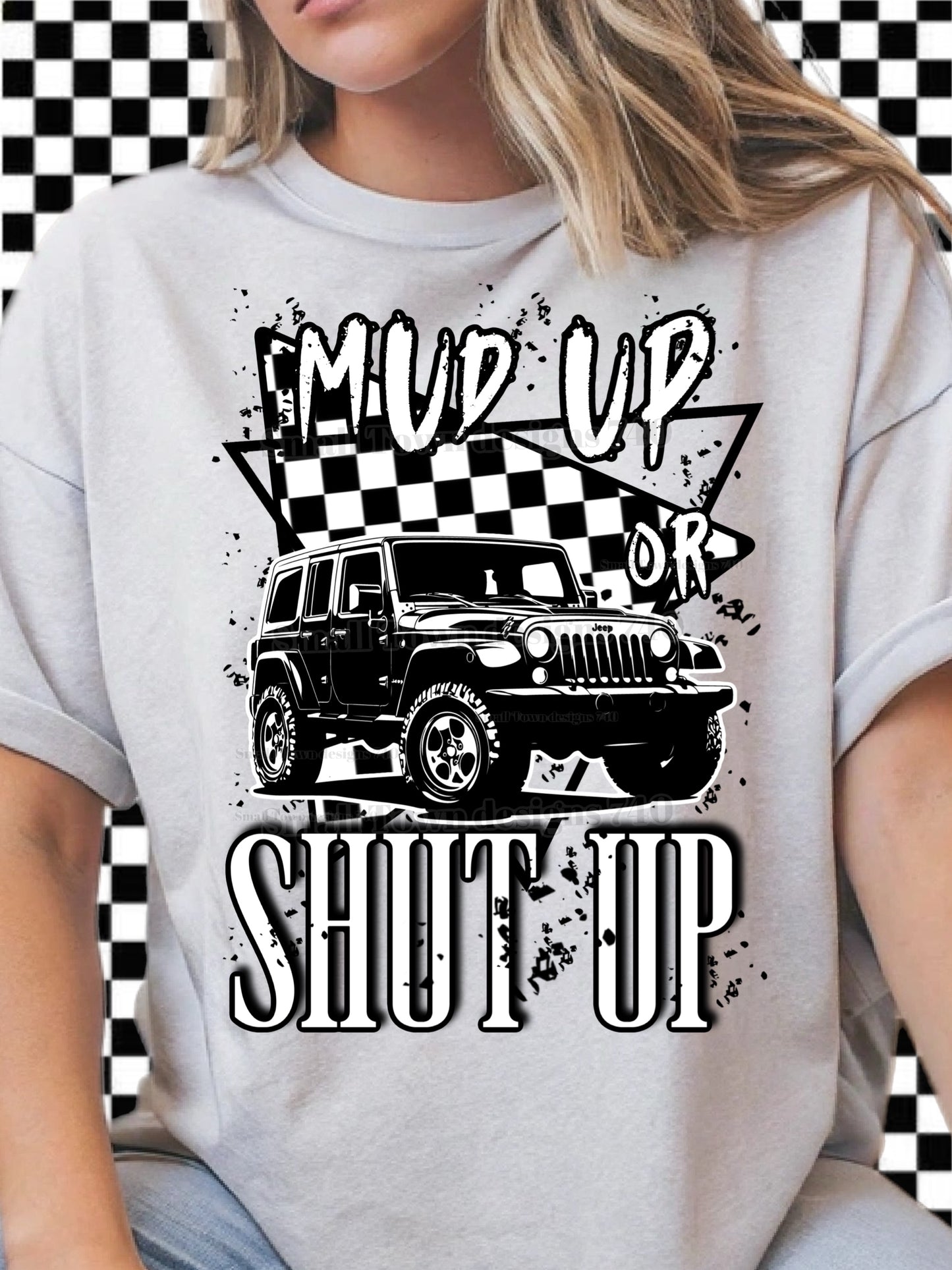 Checkered Jeep - DTF Print