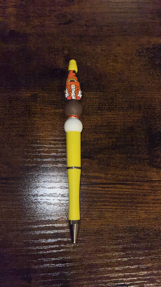 Sunflower Gnome - Beaded Pen