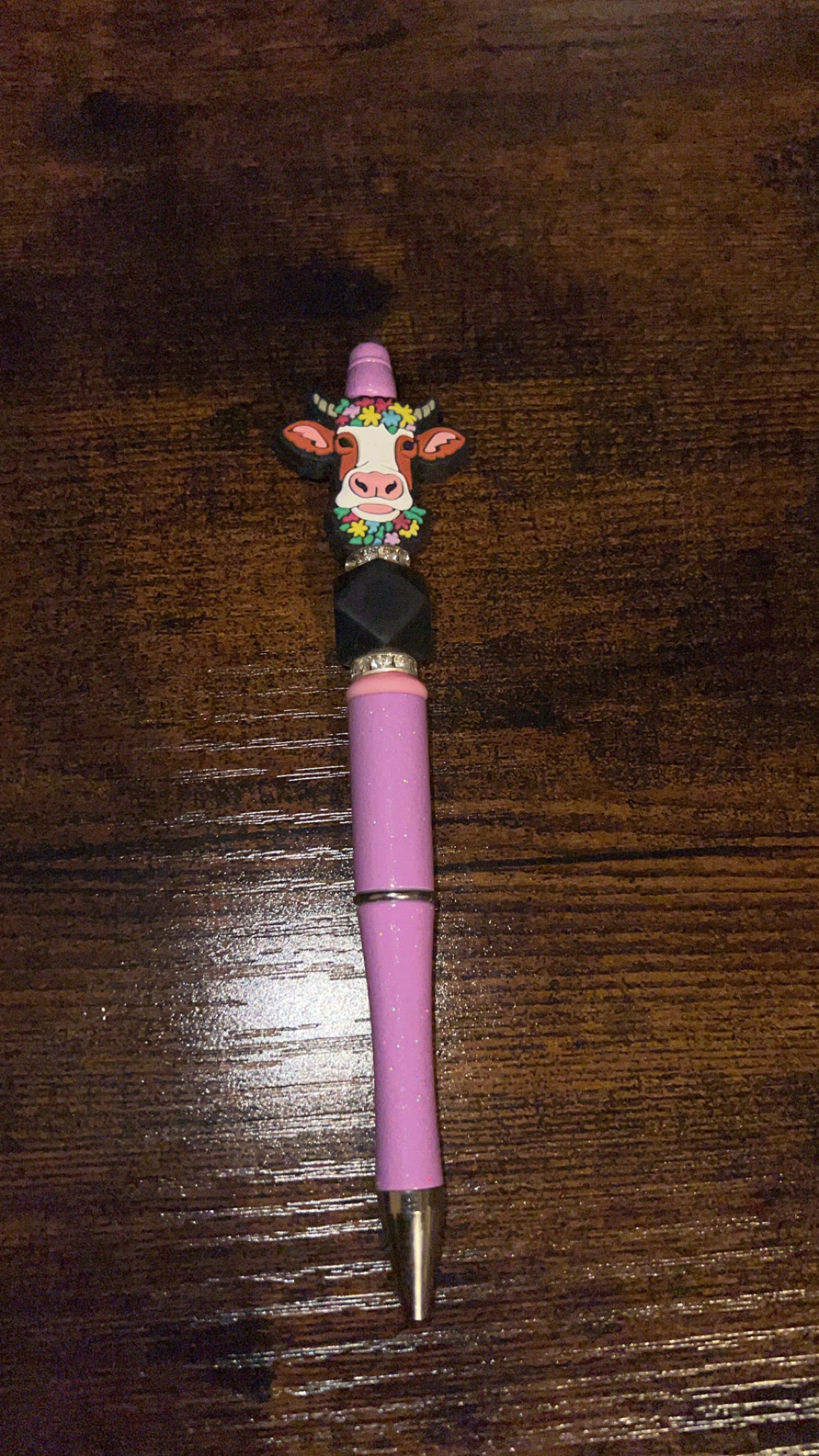 Colorful Cow - Beaded Pen