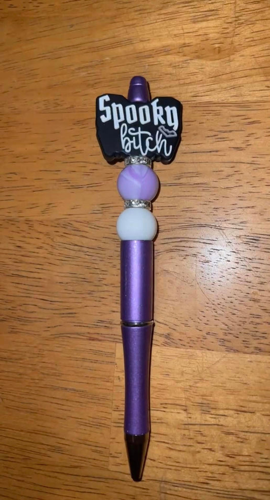 Spooky Bitch - Beaded Pen