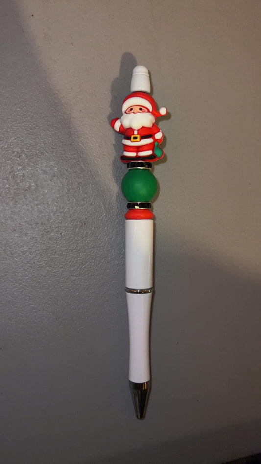 Santa - Beaded Pen