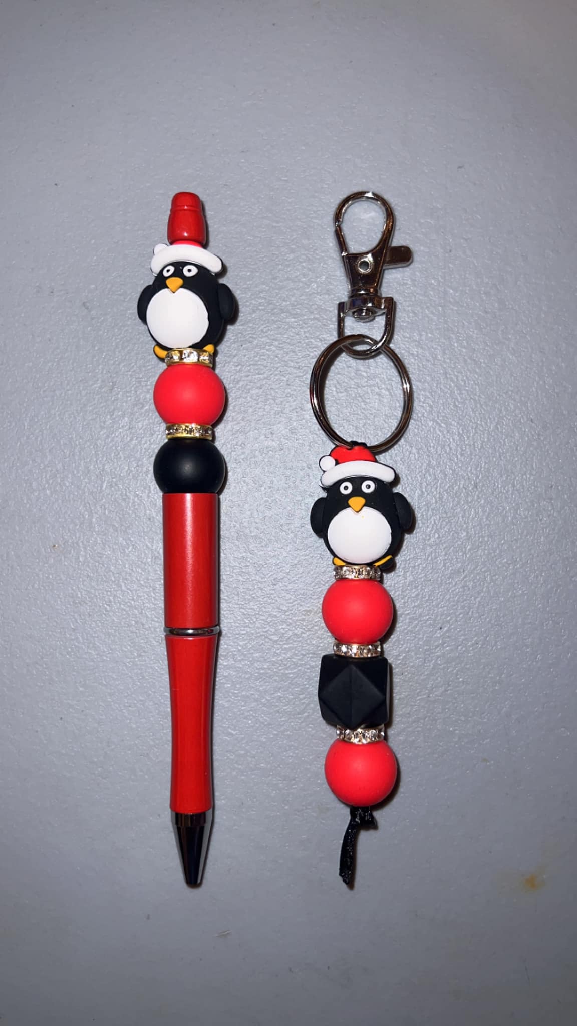 Christmas Penguin - Pen & Keychain Bundle