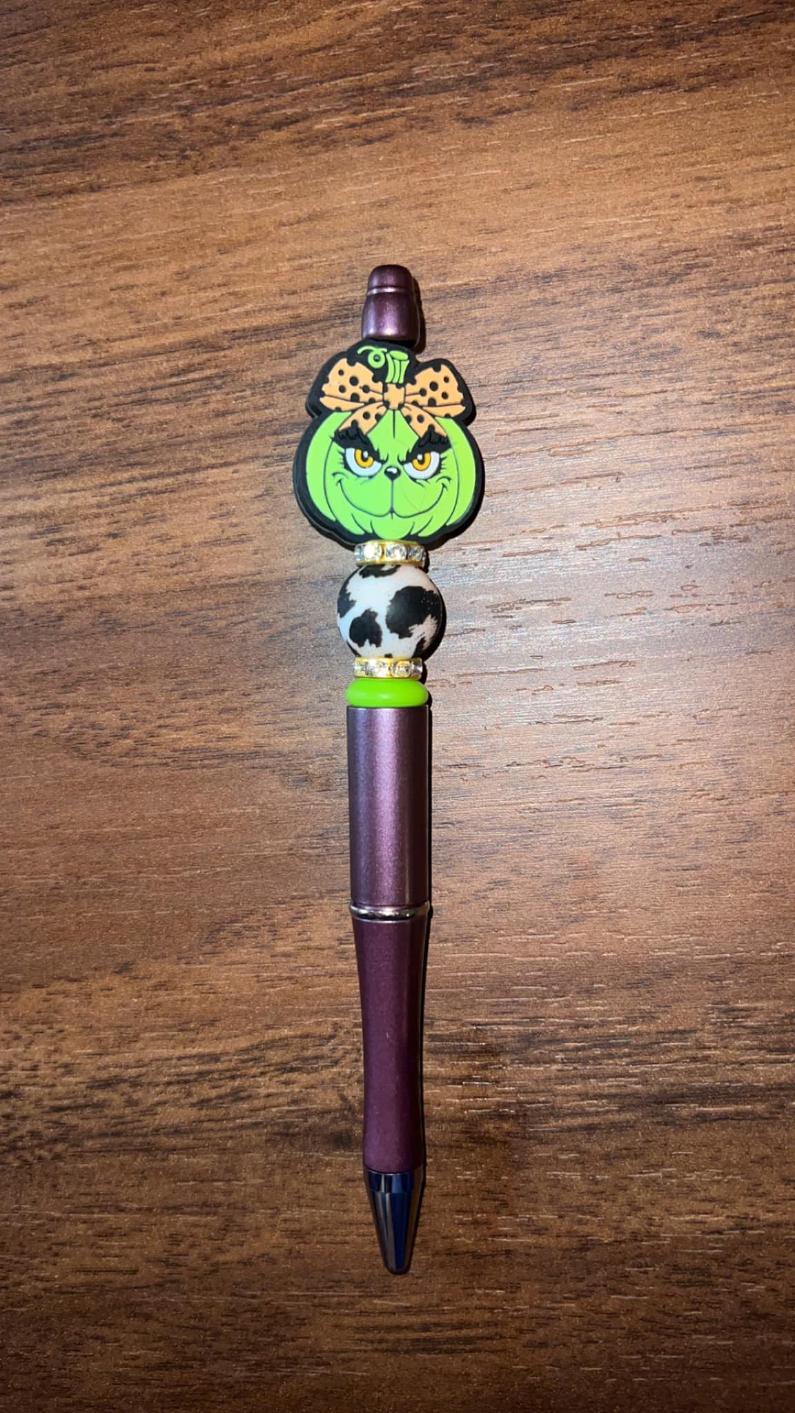 Green Leopard - Beaded Pen