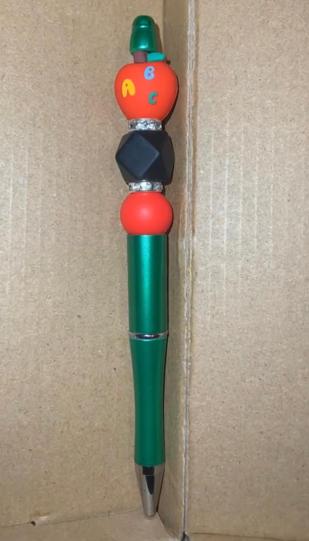 Teacher Apple - Beaded Pen