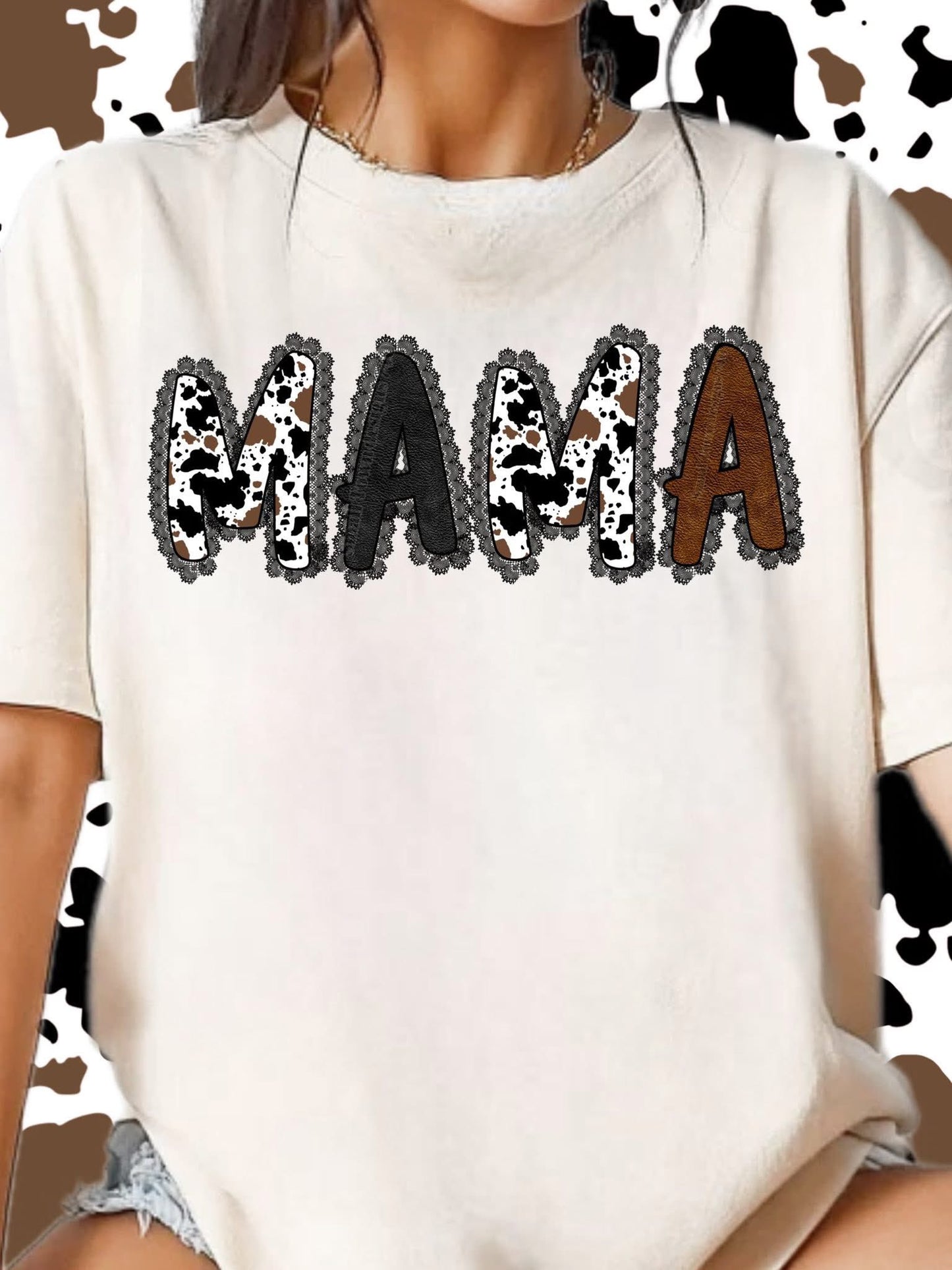 Cow Print Mama - DTF Print