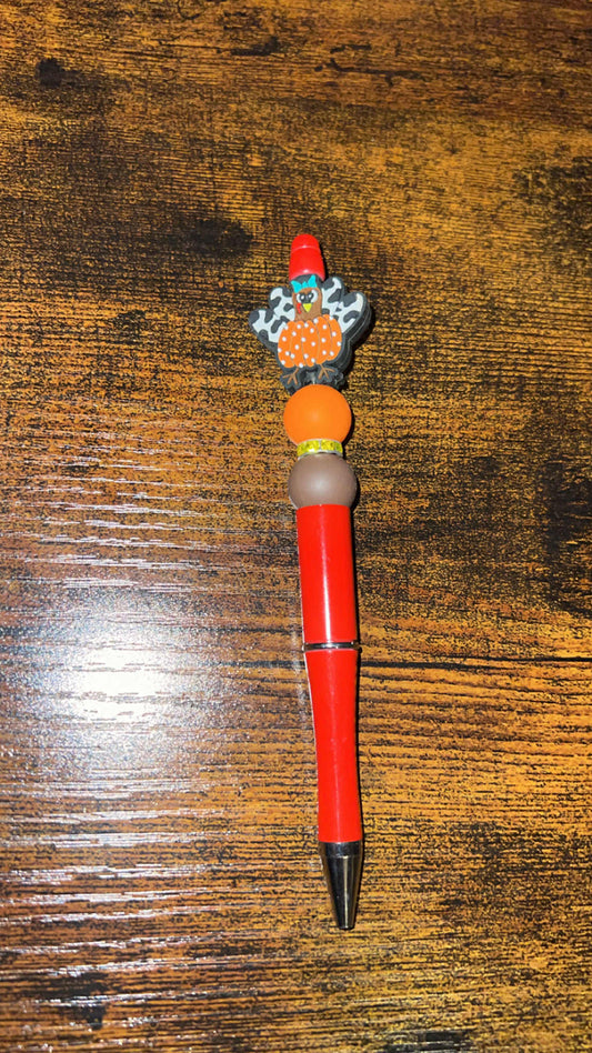 Turkey Pumpkin - Beaded Pen