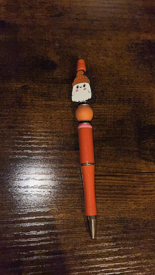 Cozy Ghost - Beaded Pen