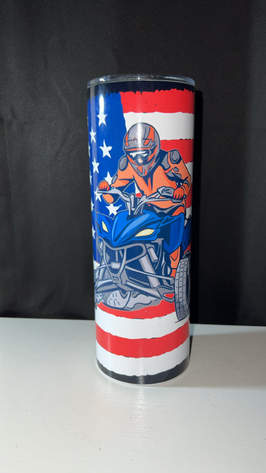 Flag Four-wheeler - 20 oz Tumbler