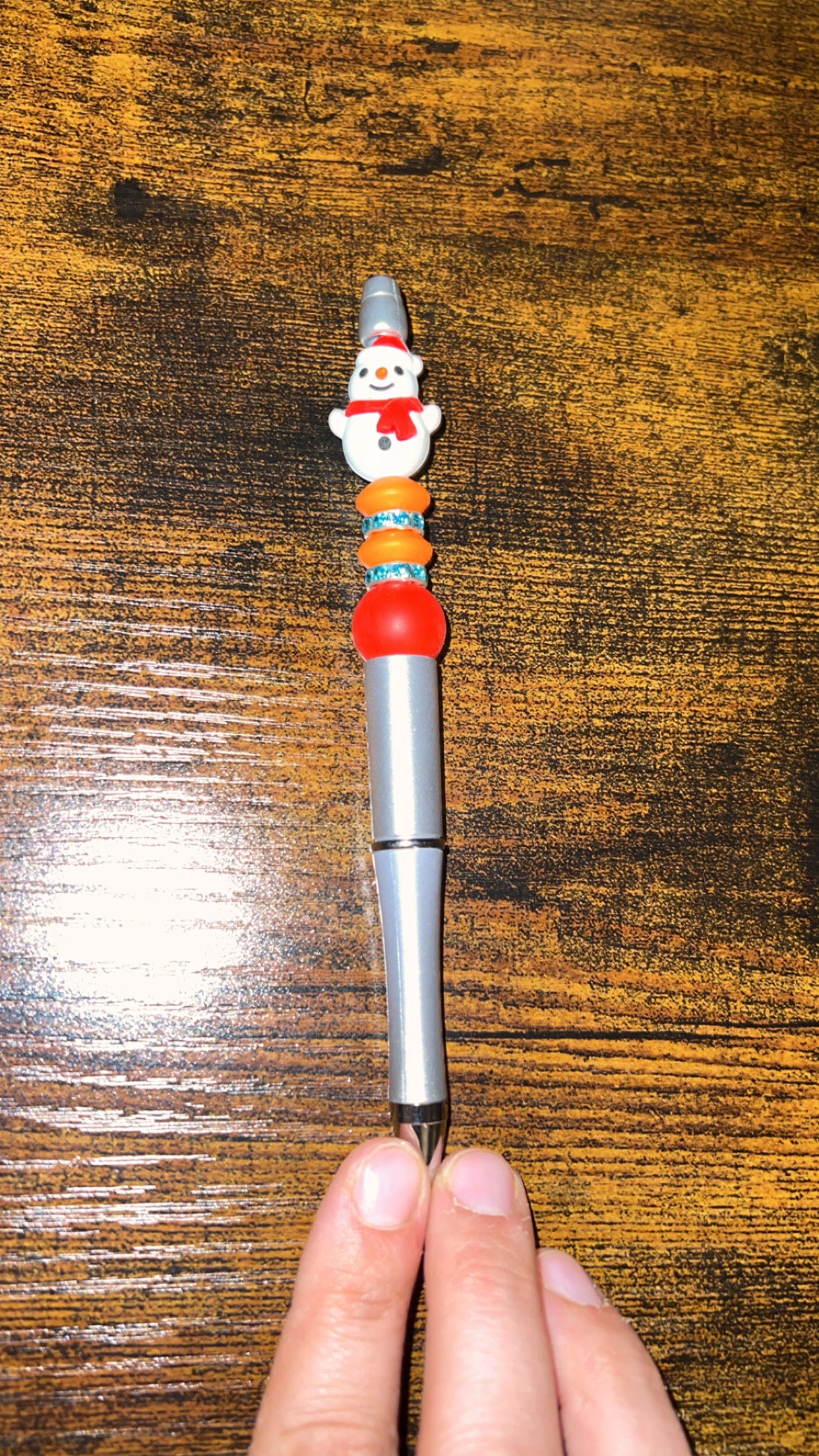 Snowman - Beaded Pen
