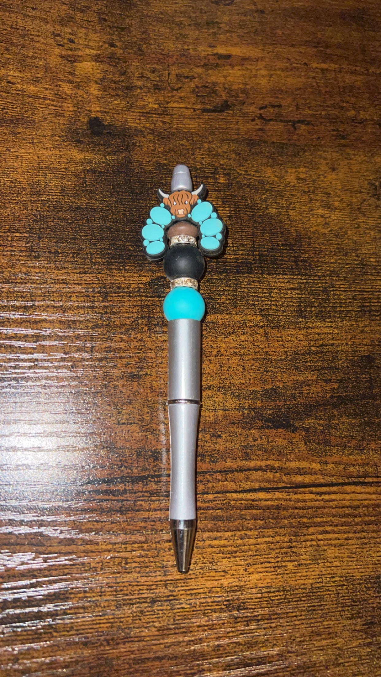 Highland Cow - Beaded Pen