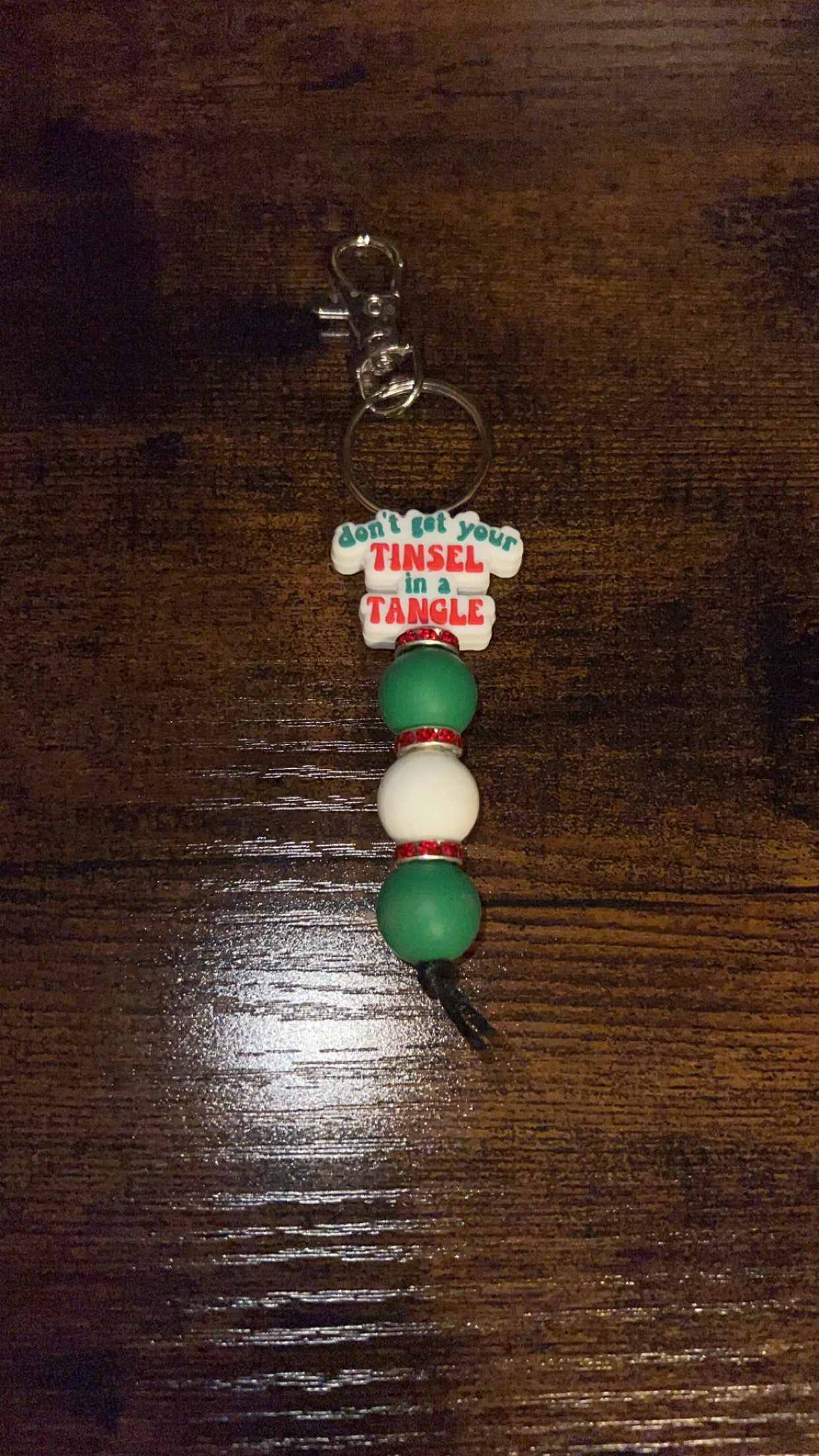 Tinsel In a Tangle - Mini Keychain