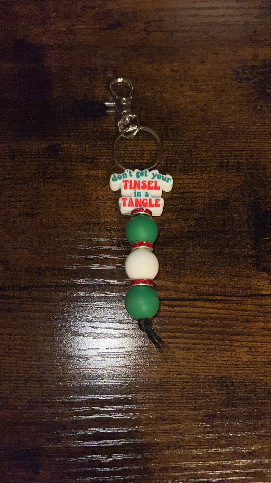 Tinsel In a Tangle - Mini Keychain