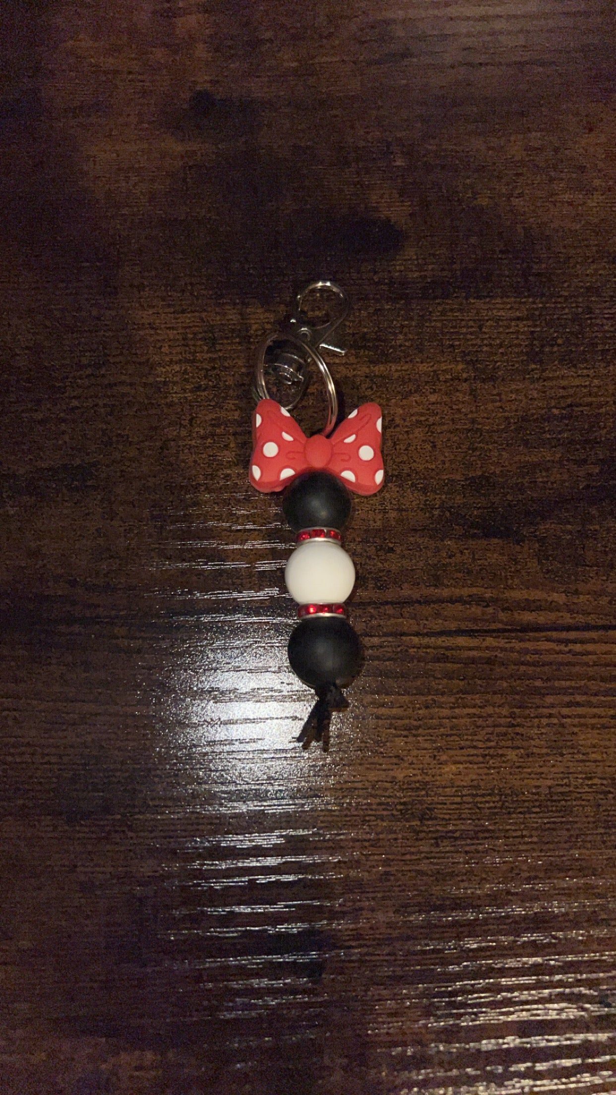 Red Bow - Mink Keychain