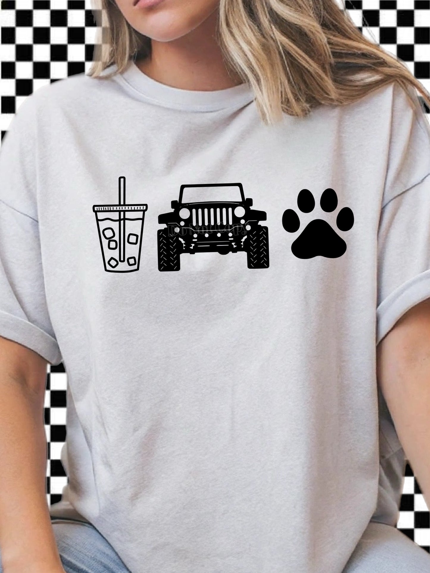 Coffee Jeep Paws - DTF Print