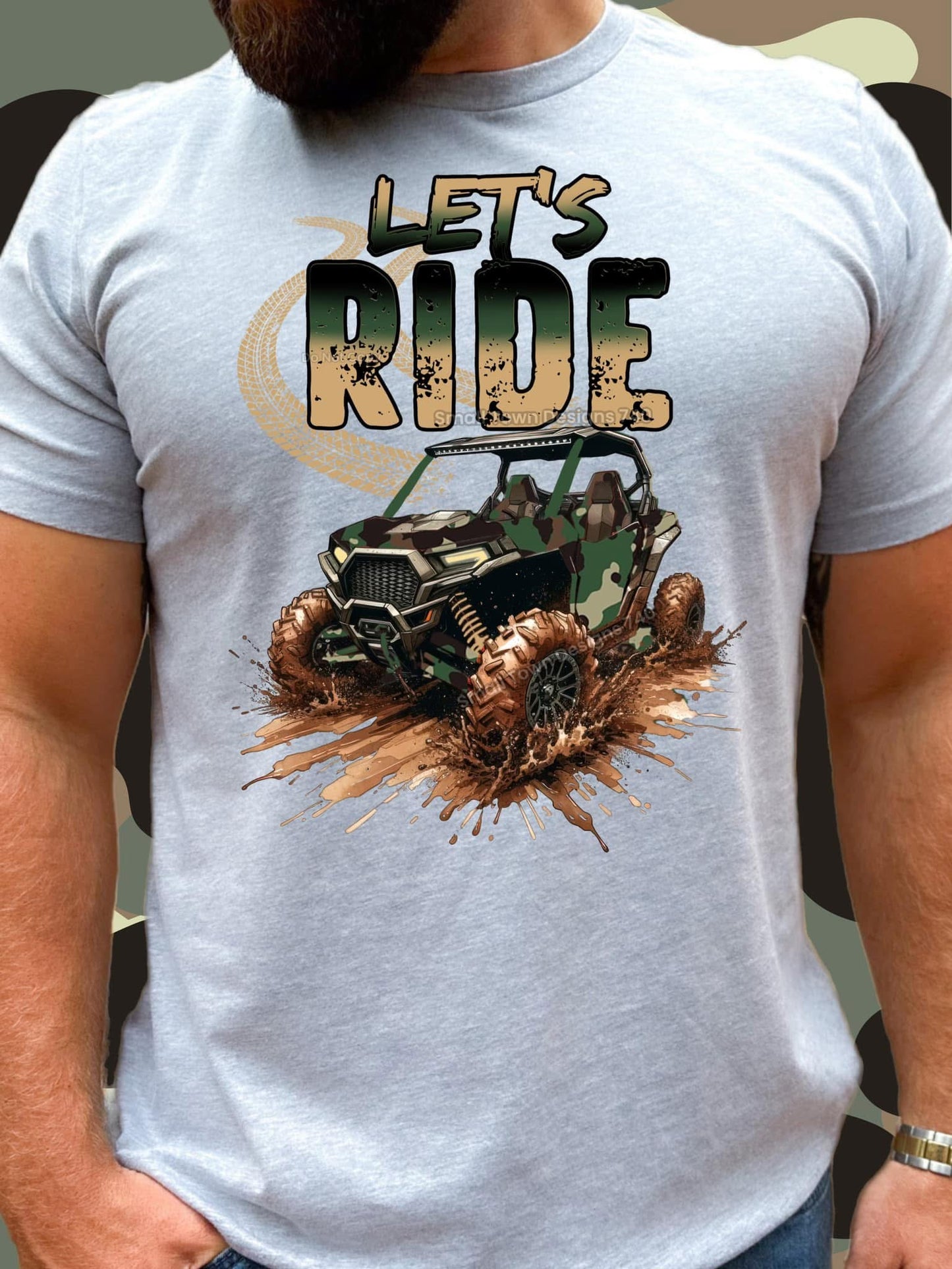 Lets Ride Camo - DTF Print