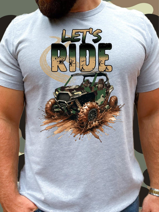 Lets Ride Camo - DTF Print