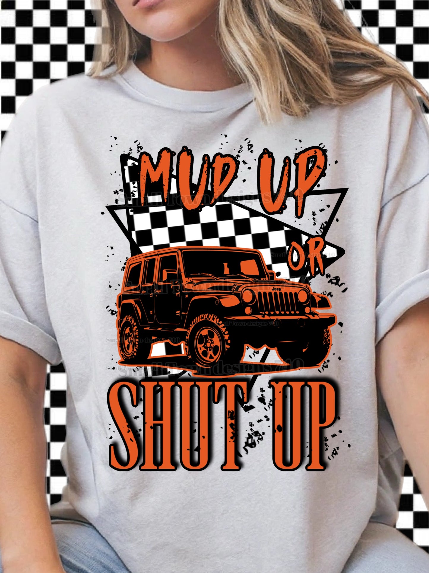 Checkered Jeep - DTF Print