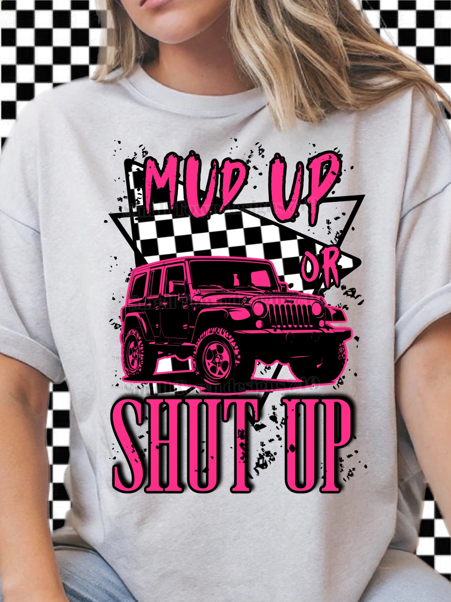 Checkered Jeep - DTF Print