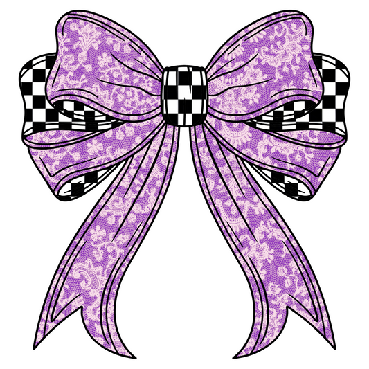 Purple Bow Lace - DTF Print