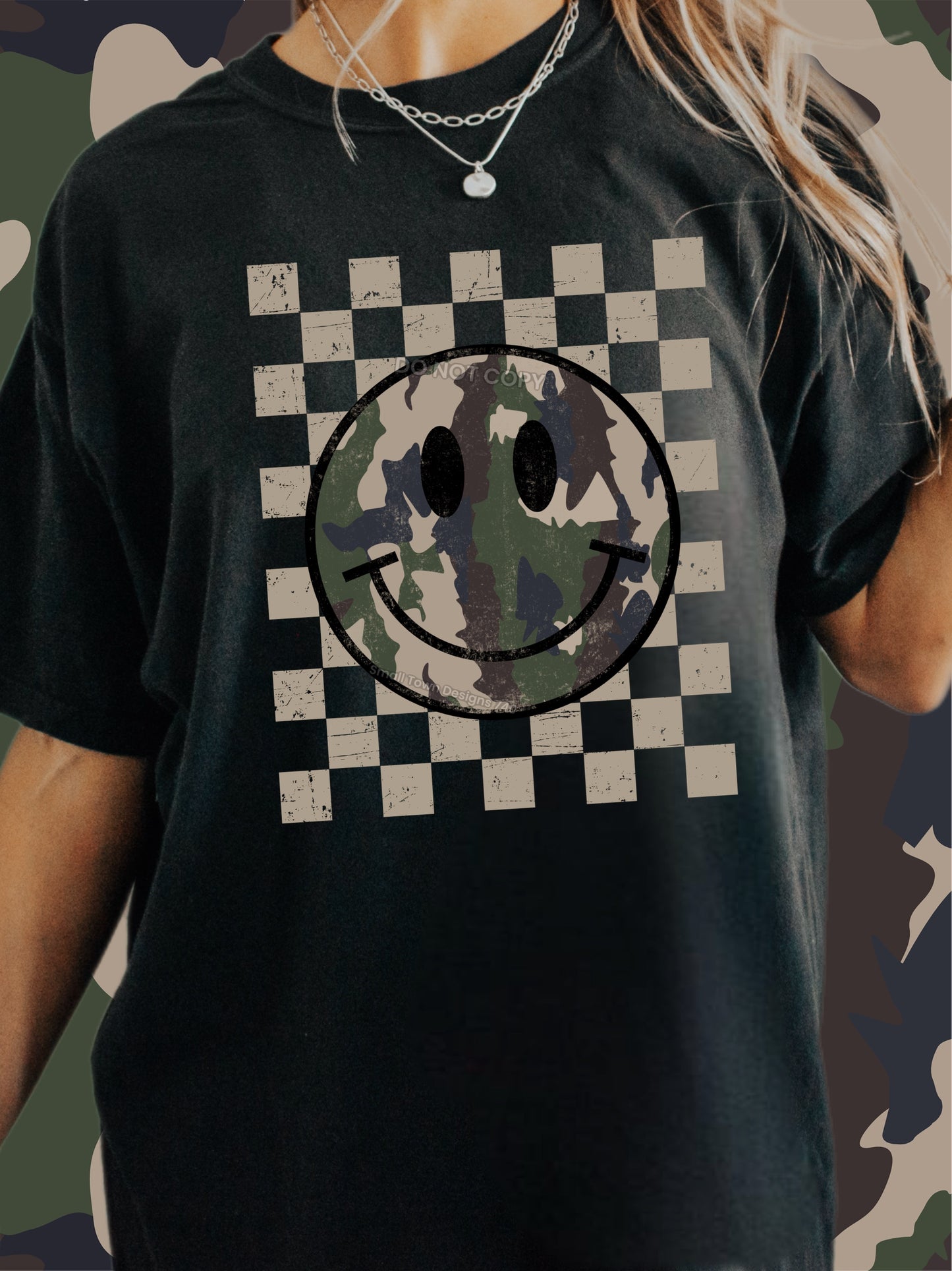 Smiley Camo - DTF Print