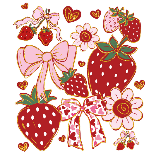 Strawberry Collage - DTF Print