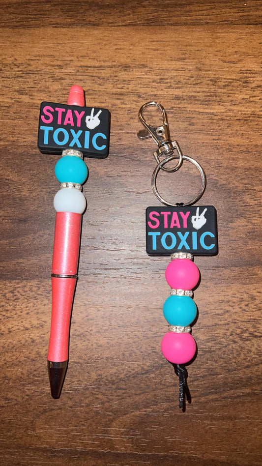 Stay Toxic - Pen & Keychain Bundle