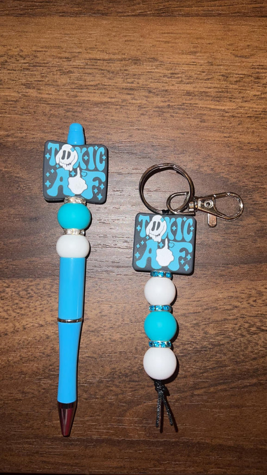 Toxic AF - Pen & Keychain Bundle